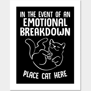 Event Of Emotional Breakdown Place Cat Here Posters and Art